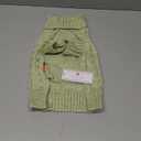 KYEESE Dog Sweaters for Small Dogs Green Color Block Pets Sweater with Fuzzy Thread Knitted Turtleneck Small Dog Sweater Soft Pet Sweater Fall Winter Dogs Clothes,  S