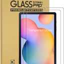 KEANBOLL 2-Pack Tempered Glass Screen Protector for Samsung Galaxy Tab S6 Lite 10.4 Inch, (2024-2022-2020), Ultra Clear & Scratch Resistant & 9H Hardness
