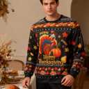 Idgreatim Unisex Ugly Christmas Crewneck Sweatshirt Novelty 3D Graphic Long Sleeve Sweater Shirt (L)