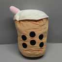 Nenalayo Cute Boba Tea Plushies Toy, Stuffed Bubble Tea Plush Pillow, Removable Soft Snack Cup Shaped Pillow Creative Gifts for Kids 13.7 Inch(6 Dolls Brown)