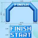 Racing 20ft Inflatable Arch with Start Finish Line Banners and Air Blower Blue Hexagon Inflatable Archway Racing Blow up Archway for Race Outdoor Sport Party Advertising Commerce