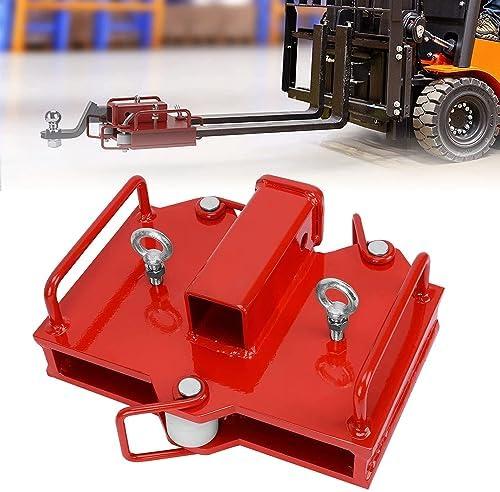 YITAMOTOR 2'' Forklift Trailer Hitch Receiver for Dual Pallet Forks, 6500lbs Towing Capacity Forklift Tow Hitch Attachment Adapter for 2'' Class III & IV Inserts
