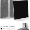 3 x S97020466 HPF30 Range Hood Non-Ducted Filter Replacement Fit for Broan Series, Charcoal Filter Type XC, Traps Odors and Grease, 2PCS