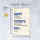 2 x Funny Fathers Day Card for Dad Stepfather Adoptive Father - Dad Greeting Cards Gift for Father's Day - Special Fathers Day Card Gifts from Daughter, Son, Stepson, Stepdaughter