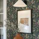 NuWallpaper x Morris & Co. Golden Lily Indigo and Rose Peel and Stick Wallpaper, MCS6602