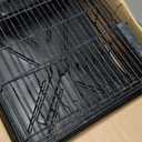 Dish Drying Rack - Expandable Rack, Large Capacity Dish Drainer for Kitchen Counter, Rust-Proof with Utensil Holder, Black