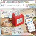 AI Mini Sticker Printer Toy for Kids - Interactive Voice Controlled Portable Thermal Inkless Sticker Maker Machine for DIY Arts and Crafts, 3 4 5 6 7 8 9 10 11 12 Year old Kid Christmas Birthday Gifts