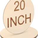 20 Inch Round Wood Circles Unfinished Wood Cutout for Craft Door Hanger Christmas Decorations, and Painting (2 Pieces)