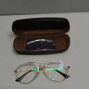 Aviator Reading Glasses for men and Women Blue Light Blocking Lens Spring Temple (Gold)