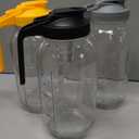 3 Pack 64 Oz Glass Mason Jar Pitcher with Airtight Lid and Handle Wide Mouth, Leak-Proof, Ideal for Sun Tea, Cold Brew, Lemonade, Iced Coffee, Milk, and Water (Orange, Gray & Black (3 Pack))