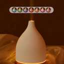 InnoGear Oil Diffuser, 300ML Ceramic Diffuser for Essential Oils Handcrafted Aromatherapy Diffuser Ultrasonic Cool Mist Humidifier with 4 Timers Waterless Auto Off for Room Office, White