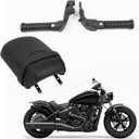 Passenger Seat and Passenger Pegs Kit for Indian Scout Bobber 2025, Motorcycle Rear Seat and foot pegs fit for 2025 Scout Sixty Classic/Scout Sixty Bobber