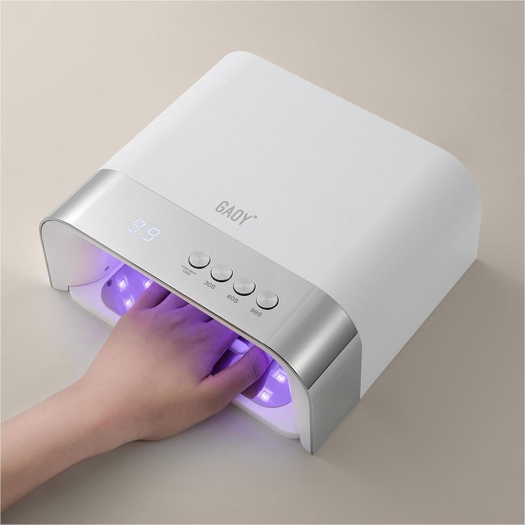GAOY Professional UV Nail Lamp, Big Cavity Design for Long Nails, 36 LED Fast Curing Light with Infrared Sensor for Salon Gel and Acrylic Polish (White)
