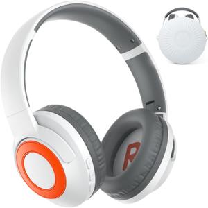 TONOSHARK Kids Bluetooth Headphones with ANC, Wireless Over-Ear Headset for Boys and Girls, Foldable & Adjustable, Ideal for School, Travel and Online Learning (White)