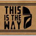 MjiejieM Funny Doormats This is The Way Indoor Floor Welcome Mat for Entrance Way Rubber Back for Front Door Indoor Outdoor Cute Rugs 23.6"(L) x 15.7"(W)