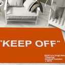 KJoet Keep Off Orange Area Rug Modern Home Decor Polyester Carpet 3D Printed Large Pop Rug for Game Room Bedroom Living Room Non-Slip Floor Mat 5' x 7'