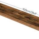 HOOBRO Floating Shelves for Wall, Wall Mounted Shelf Set of 2, 39.4" Hanging Shelf with Invisible Brackets, for Wall in Bathroom, Bedroom, Toilet, Kitchen, Living Room, Rustic Brown BF100BJP201G2