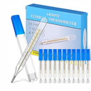 Ipetboom 12pcs Glass Temperature Measurement for Adults - Dual Scale General Use Temperatures Testing Tools Accurate Measurement for Families Home - Flat Design