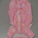 Lukovee Recovery Suit for Dogs, Zipper On Recovery Suit for Female Male Dog, Onesie Abdominal Wounds Cone E-Collar Alternative Prevent Licking Spay Recovery Suit (Medium, A-Pink)