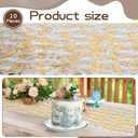 Mixweer 10 Pieces Gold Table Runner 11 x 110 Inches Sequin Table Runners for Thin Mesh Decorations Party Wedding Birthday Bridal Shower Event(Black, Gold)