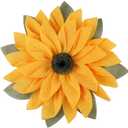 Peryiter 16.54 Inch Sunflower Wreath for Front Door Outside Sunflower Wall Hanging Decor Artificial Burlap Wreath for Rustic Garland Bee Festival Welcome Sign Decoration