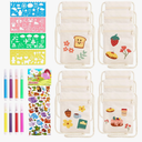 LEMESO 12 Pcs Blank Coin Purse Pouch for Crafts, Mini Zipper Bags for Coins, Credit Cards, Gift Cards, Ear Buds, Keys - 7 × 4.7 Inch