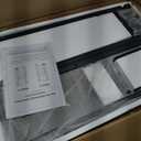 Over The Toilet Storage Cabinet with Doors - 7 Tier Bathroom Organizer with Adjustable Shelf, Freestanding Space Saver Rack Above Toilet Stand with 4 Hooks for Bathroom, Restroom, Laundry, Grey Oak