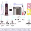 Lash T-i-n-t Kit Black, 15ml Eyelash D-y-e, Full Brow T.i.n.t. Set With Tools, DIY Eyelash Eyebrow T-i-n-ting Makeup At Home, Be Voluminous And Energetic For 6 Weeks(Black Stain Mascara Look)