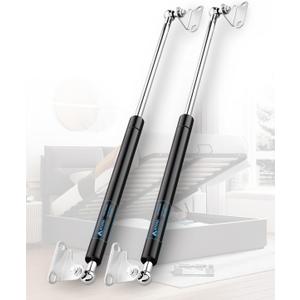 ARANA Gas Struts 28 inch 250lb Gas Springs Shock Props, 28" Lift Support with Mounting Brackets for Heavy Duty Lid Muphy Queen Bed RV Bed Trap Door Custom Wooden Lid (Fit 200-275lbs Lid), 2Pcs