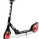 Hurtle Renegade Kick Scooter for Kids, Teenagers & Adults - 2-Wheel Folding Scooter with Adjustable T-Bar Handlebar - Alloy Anti-Slip Deck