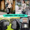 2 x Portable Changing Pad for Baby - Memory Foam Diaper Changing Mat with Wipes Pocket, Waterproof PEVA & Easy Clean - Compact Fold, Stroller & Shoulder Strap - Travel Diaper Clutch for Newborn Grey