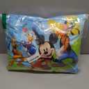 Disney Mickey Mouse Blue, Red, and Green, Donald Duck, Pluto, and Goofy Fun Starts Here Decorative Throw Pillow