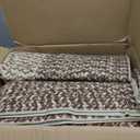 RUGSREAL 10x13 Large Living Room Rug Braided Print Boho Accent Throw Carpet Farmhouse Rustic Rug with Rubber Backing Geometric Bordered Area Rug Bohemian Carpet for Bedroom Home Decor Office, Camel