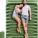 Double Sleeping Pad for Camping, 5" Ultra-Thick Camping Mattress with Pillow Built-in Pump, Self Inflating Camping Pad 2 Person for Backpacking, Hiking, Traveling, Tent