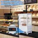 2.1 Cu.Ft. Commercial Bakery Display Refrigerator, Countertop Refrigerated Case, Display Fridge, Single Door, Merchandiser Beverage Cooler, 3 Layers, LED, Adjustable Shelves, Restaurants, Bars, Shops (EXP 06/08/30)