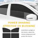 4 PCS Car Side Window Sun Shade, 24.40In x 18.89In x 12.99In Car Sun Protector, Interior Accessories, Universal for Cars, SUVs (Black)