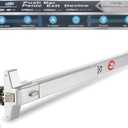 IRONWALLS Push Bar Panic Exit Device with Alarm & Exterior Lever, 70cm/27.5 Long Alarmed Emergency Exit Door Push Bar Lock, Fireproof Commercial Panic Door Hardware for Doors 27.5-41 Wide (Silver)