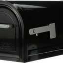 Architectural Mailboxes Reliant Secure, Locking USPS Approved Heavy Duty, Steel Metal Post Mounted Mail Box for Outside, Black, Large Curbside Mailbox with Magnetic Door