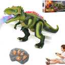 Fire Breathing Dragon Toy, Remote Control Dinosaur T Trex Toys with Led Lights, 7 Color Mist Spray & Realistic Roars, RC Electric Walking Fire Breath Dino