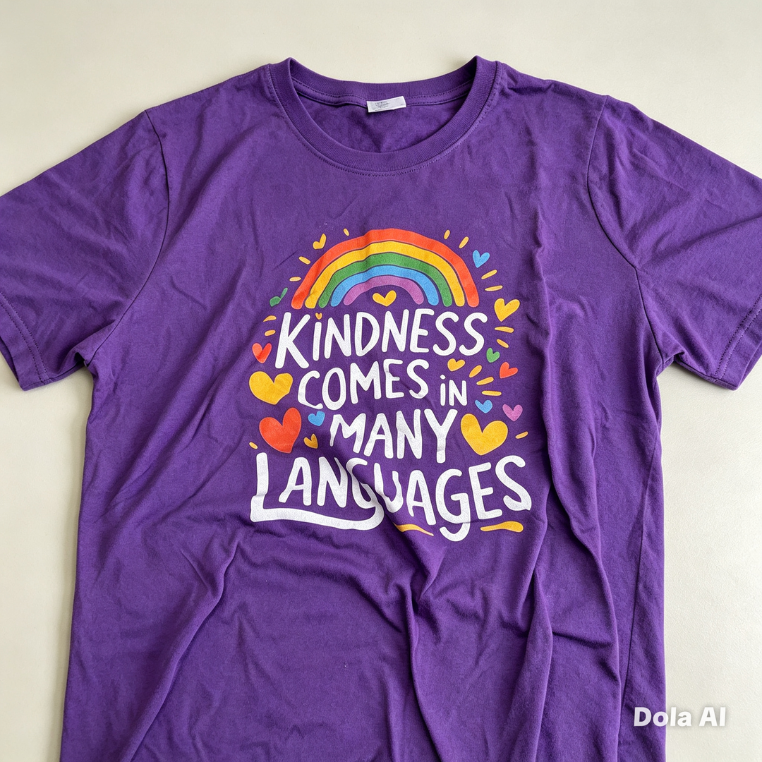 Kindness Is A Language Everyone Understands Autism Awareness V-Neck T-Shirt, Large, 18.99