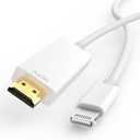 [Apple MFi Certified] Apple Lightning to HDMI Cable Adapter for iPhone to TV, 1080P Digital AV Adapter Sync Screen Woven Cable Compatible for iPhone 14 13 12 11 Pro Max XS XR X to TV Projector Monitor