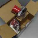 Cambom Rotary Cheese Grater Hand Crank Cheese Shredder for Fresh Cheese, Vegetable, Nuts,Non-slip Suction Base, Free Cleaning Brush Three Blades, Red