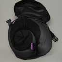 Travel Neck Pillow for Airplanes, Premium Memory Foam Neck Pillow with Ergonomic 360 Support, Travel Essentials for Plane, Car, Train and Home, Max Black (Large)