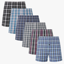 JupiterSecret Men's Underwear Woven Boxers for Men Pack Cotton Boxer Shorts Elastic Waistband, L