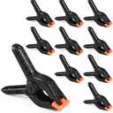 RELBRO Spring Clamps, 4.5 Inch Large Plastic Balloon Arch Clips, Heavy Duty, Black, 10 Pcs