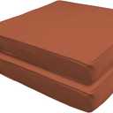 Patio Chair Cushions 19" x 19" x 3", Waterproof Outdoor Seat Cushions for Patio Furniture, Square Chair Pads with Adjustable Straps for Garden Sofa Couch, Set of 2, Red