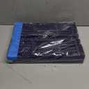 Domiella 2-Pack Crates for Storage, Storage Crates Plastic Stackable, Foldable Crate for Office Home Kitchen Bedroom Bathroom (Large, Blue) (Large: 15.7" x 11.8" x 5.9")