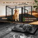 Dog Crate Mat, 24 in X 36 in Dog Playpen Mat Rubber Kennel Mat Extra Large Liner for Under Dog Crate Cages, Absorbent Urine, Puppy Pee Pad Reusable Washable Floor Protector Waterproof Non-Slip Black