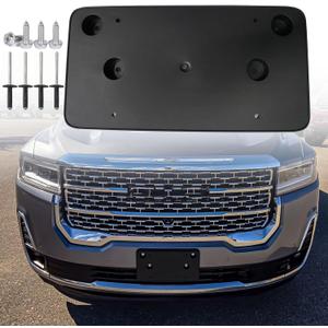FASTCHE Front License Plate Frame Compatible with 2020 2021 2022 2023 GMC Acadia Front Bumper License Plate Holder Mounting Bracket Cover Replace # 84723652 GM1068234