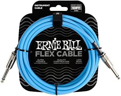 Ernie Ball Flex Instrument Cable Straight/Straight 10ft - Blue